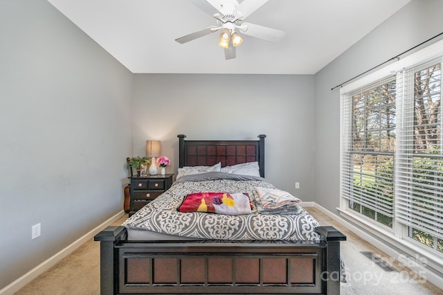 12723 Willingdon Rd, Huntersville, NC 28078 - bedroom featuring a ceiling fan, baseboards, light colored carpet, and visible vents