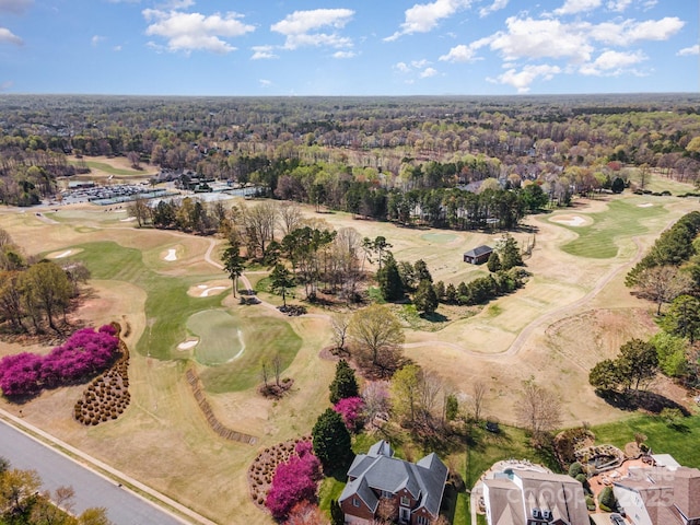 12723 Willingdon Rd, Huntersville, NC 28078 - birds eye view of property with golf course view and a view of trees