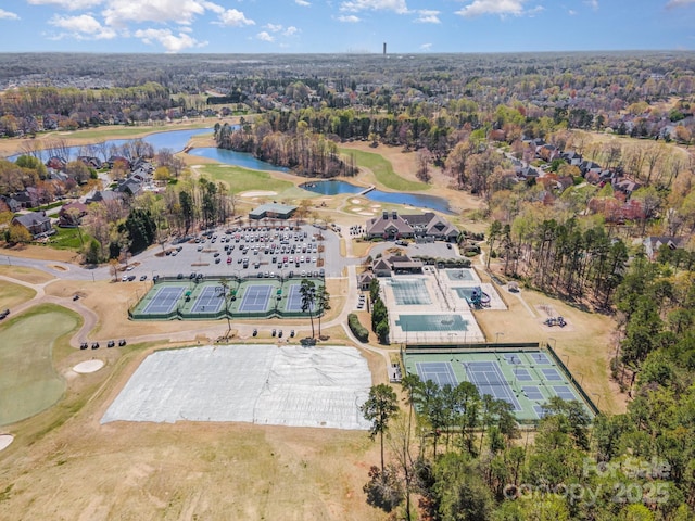 12723 Willingdon Rd, Huntersville, NC 28078 - bird's eye view featuring golf course view and a water view