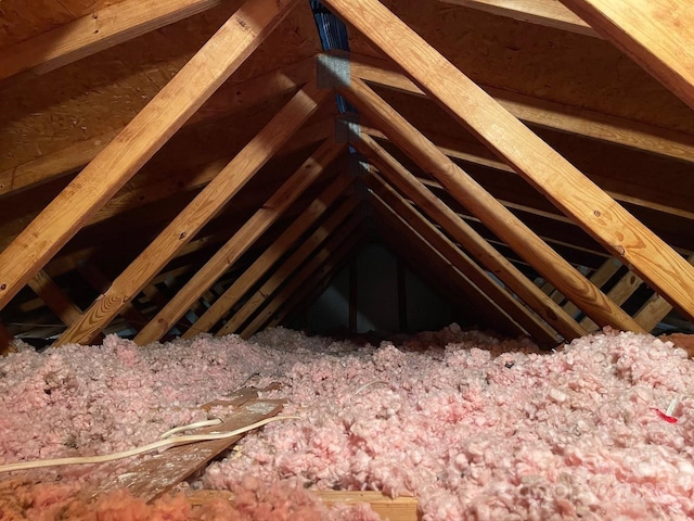 view of attic