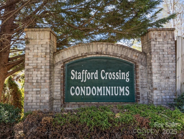 view of community sign