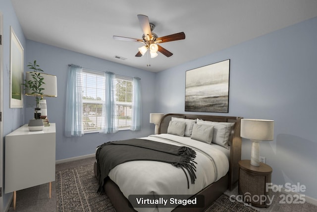 68 Wiltshire Cir, Fletcher, NC 28732 - bedroom with carpet floors, baseboards, and ceiling fan