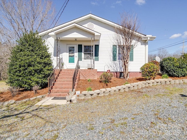 view of bungalow-style home