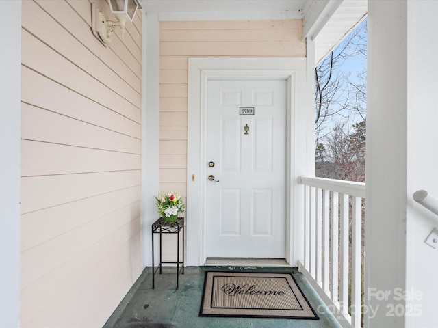 view of doorway to property