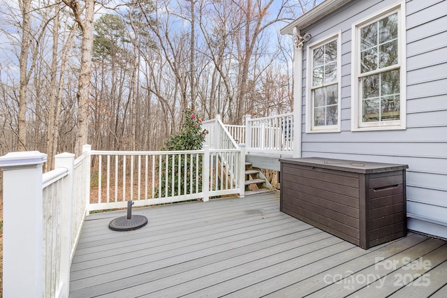 view of wooden deck