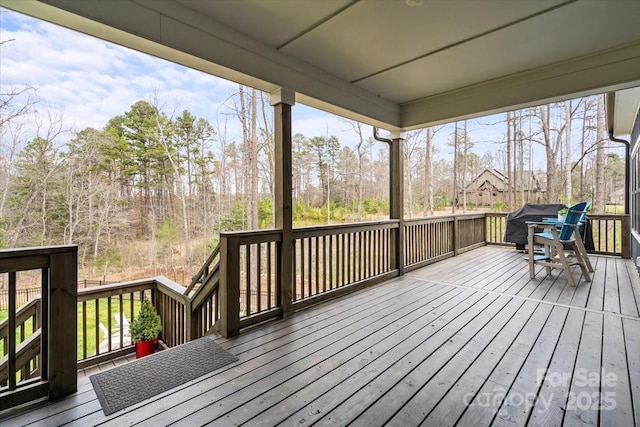 view of wooden deck