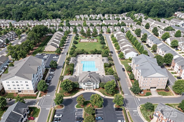 birds eye view of property featuring a residential view