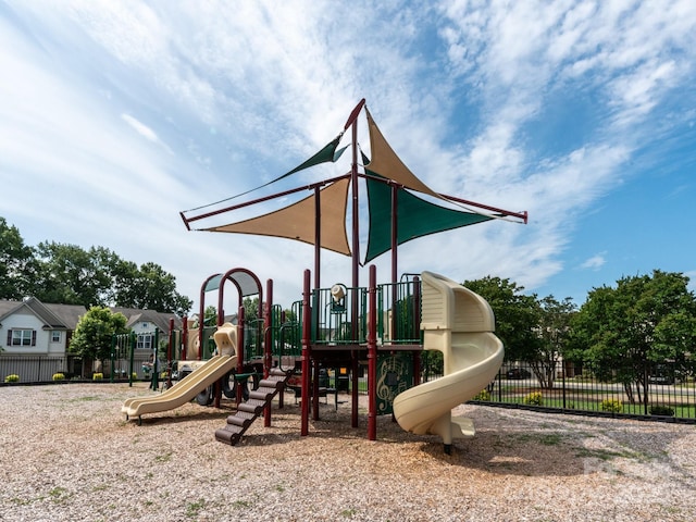 community playground with fence