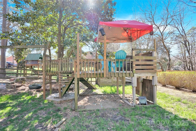 view of jungle gym