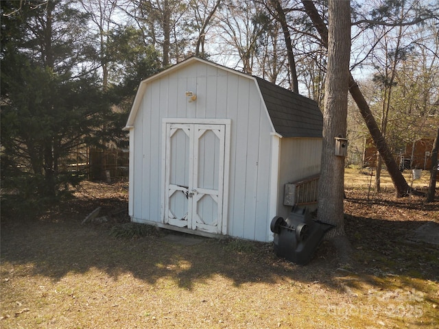 view of shed