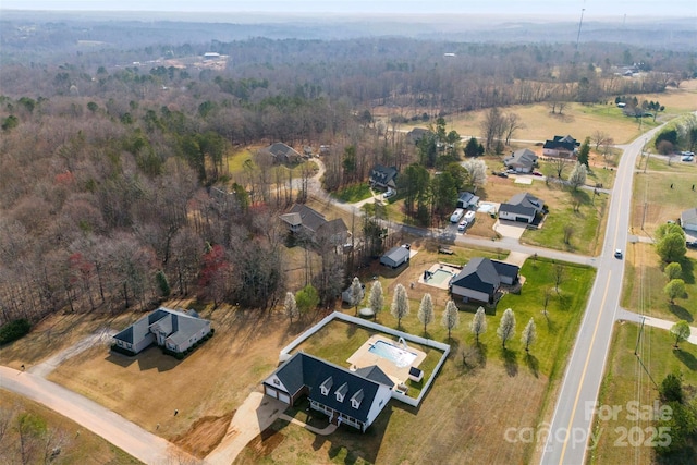 aerial view with a view of trees