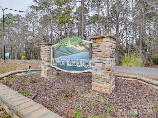 view of community sign