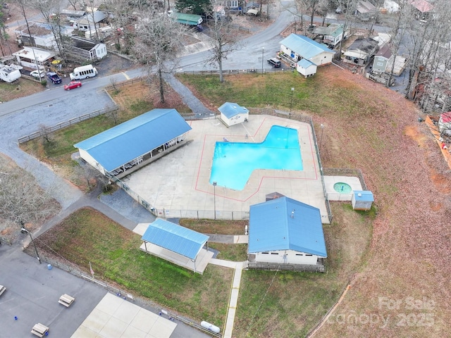 birds eye view of property