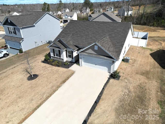 drone / aerial view with a residential view