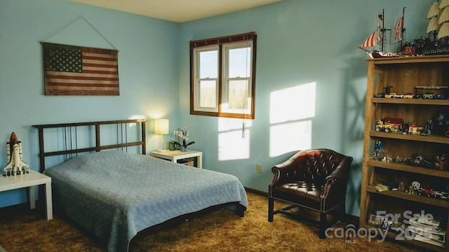 view of carpeted bedroom