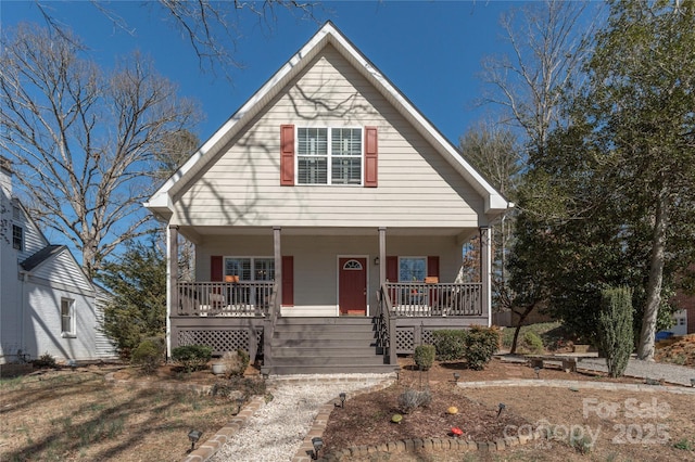 view of front of home featuring a porch