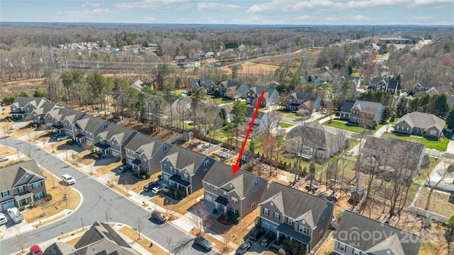 drone / aerial view featuring a residential view