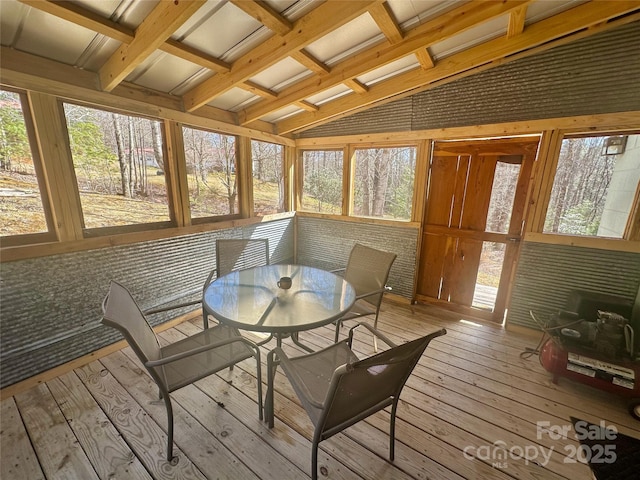 sunroom / solarium with a wealth of natural light