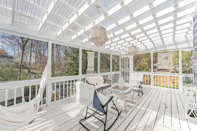 view of sunroom / solarium