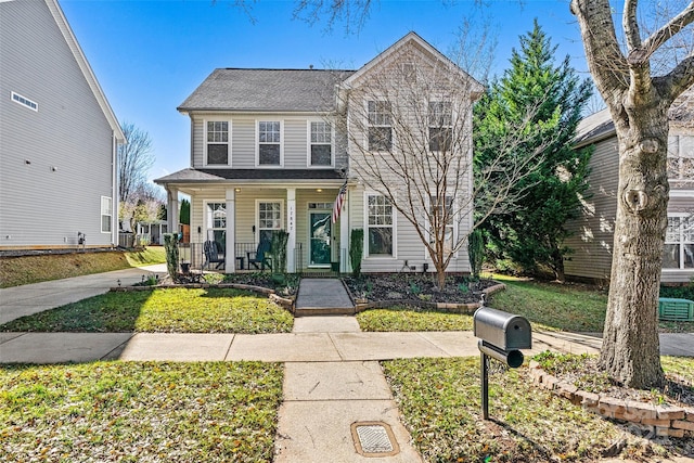 view of front of property with a porch