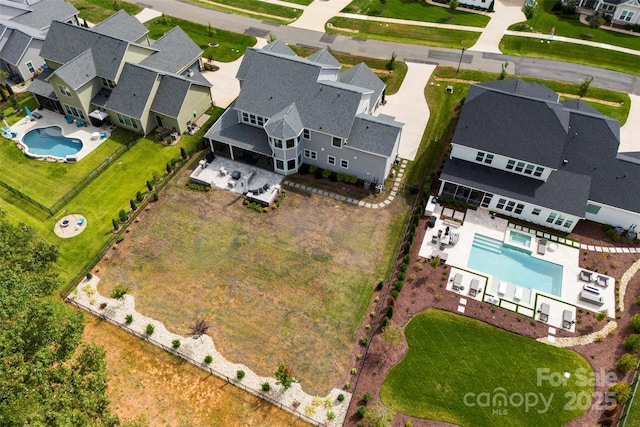 bird's eye view featuring a residential view