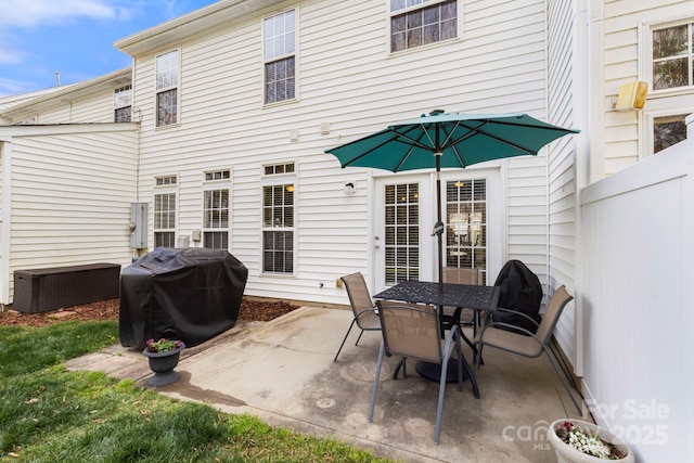 view of patio / terrace with area for grilling