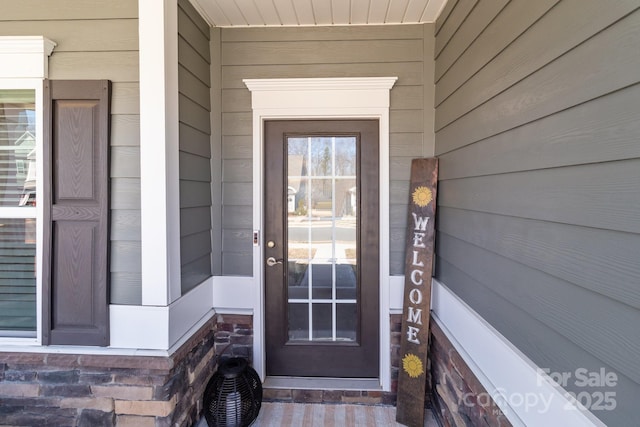 view of doorway to property