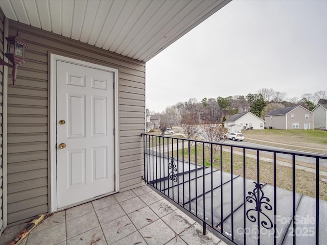 balcony with a residential view