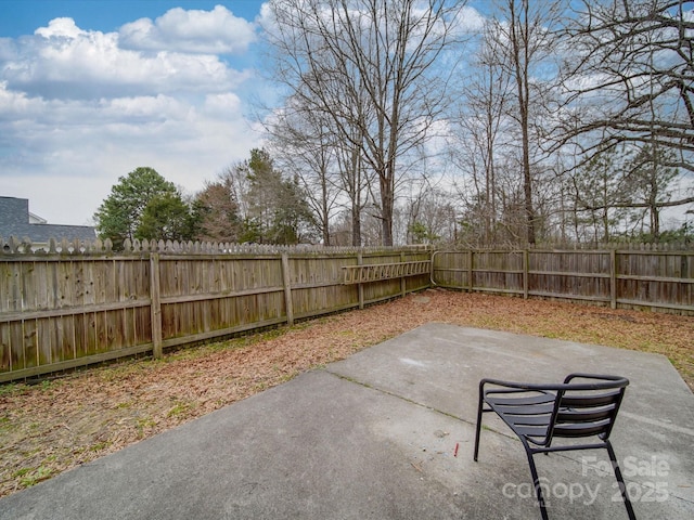 view of patio / terrace with a fenced backyard