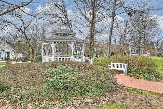 view of property's community with a gazebo