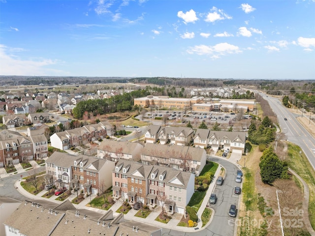 aerial view with a residential view