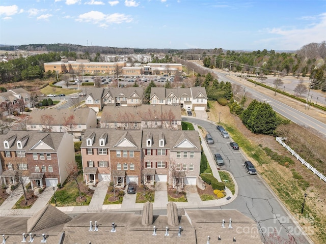 aerial view with a residential view