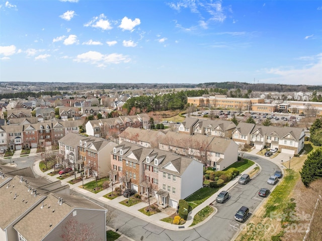 aerial view with a residential view