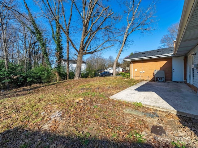 view of yard with a patio area