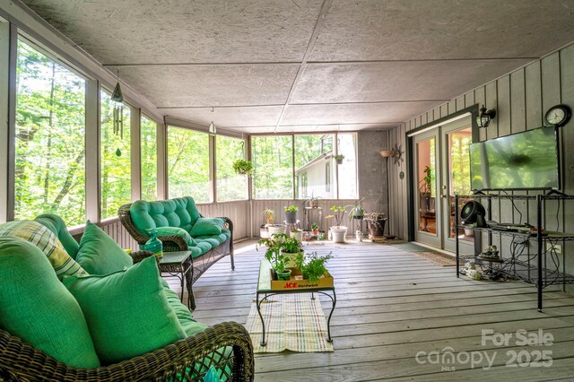 97 Ballantree Dr, Asheville, NC 28803 - sunroom / solarium with outdoor lounge area and french doors