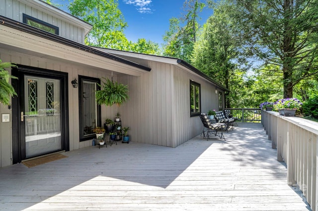 97 Ballantree Dr, Asheville, NC 28803 - view of wooden deck