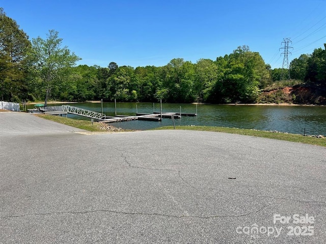 exterior space with a floating dock