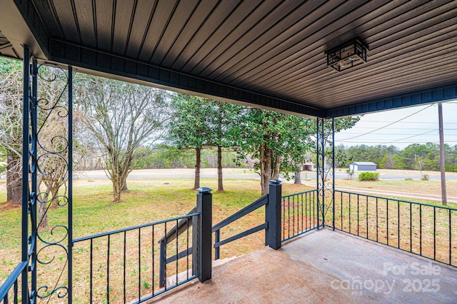 view of patio / terrace with a porch