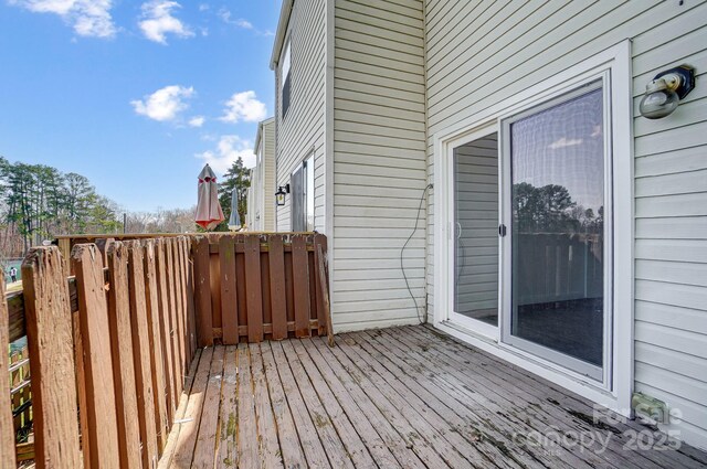 view of wooden deck