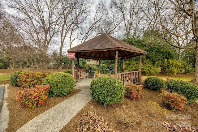 surrounding community with a gazebo