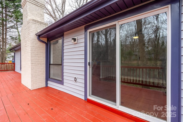 view of wooden deck