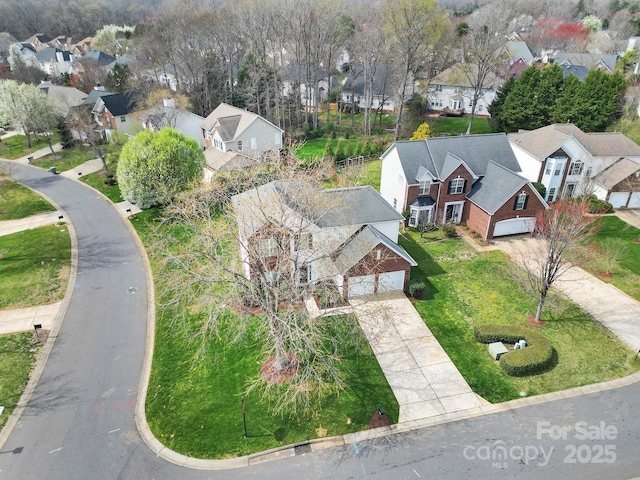 aerial view featuring a residential view