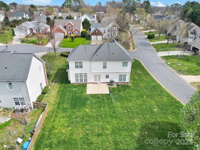 birds eye view of property featuring a residential view