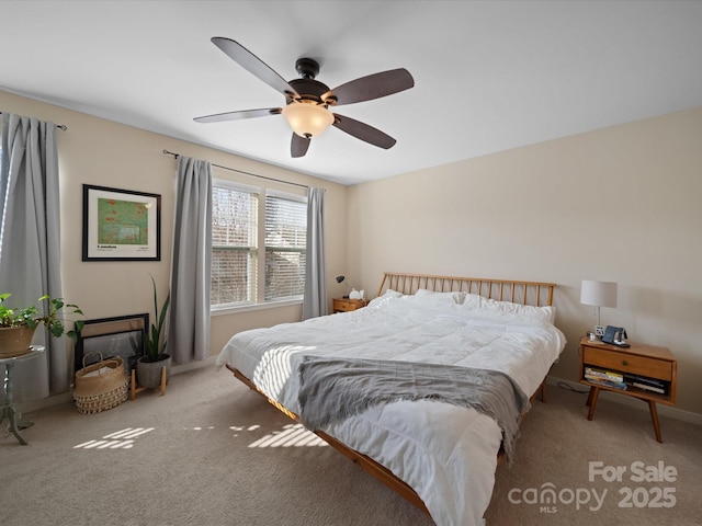 430 Battery Cir, Clover, SC 29710 - bedroom with carpet flooring, a ceiling fan, and baseboards