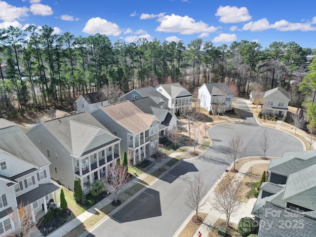 birds eye view of property featuring a residential view