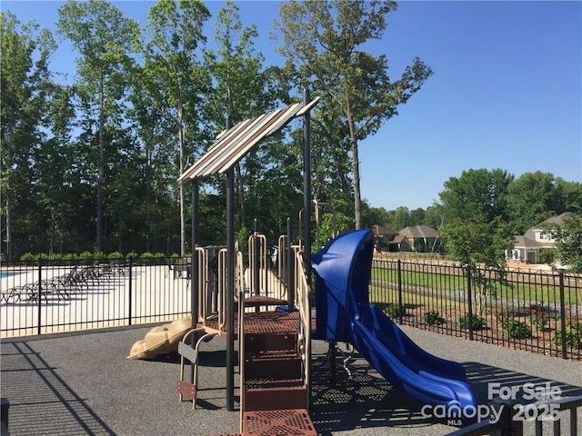 community playground with fence