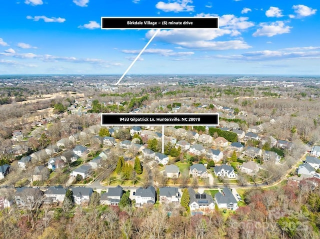 aerial view featuring a residential view