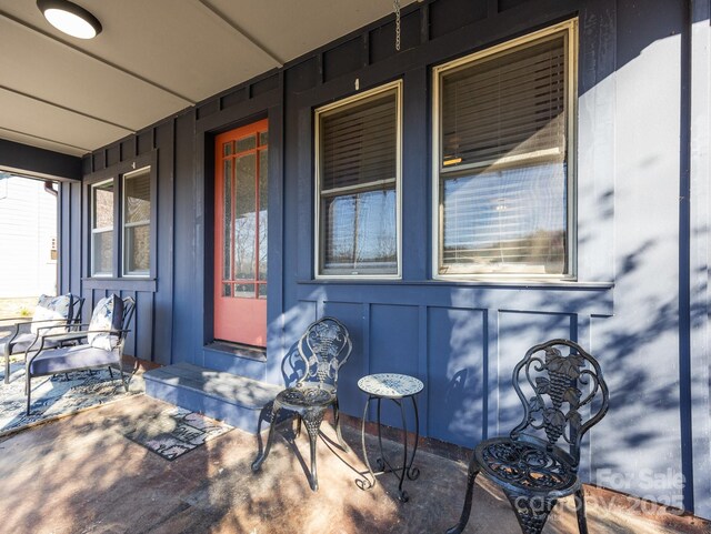 view of patio with a porch