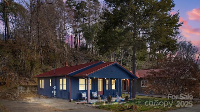 view of front of property with board and batten siding