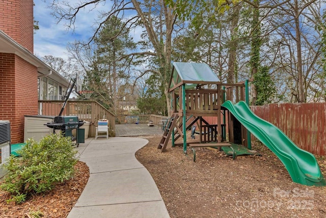 view of jungle gym